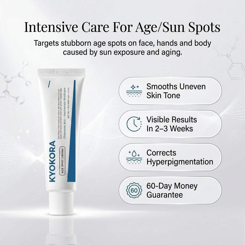 Kyokora™ Age Spot Cream | Reduce dark spots by 93% in just 7 days
